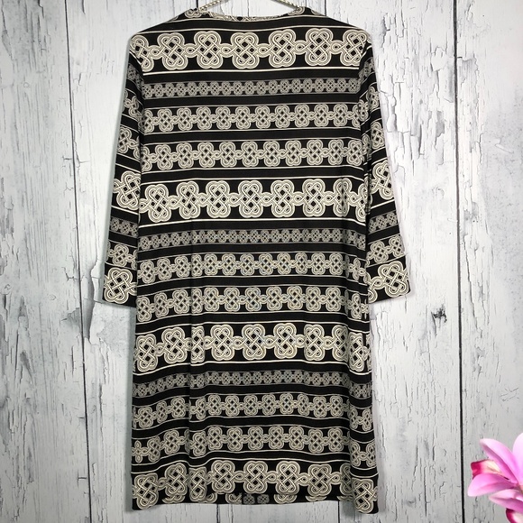 Diane Von Furstenberg Black/WhiteSilk-Jersey Dress - Picture 11 of 11